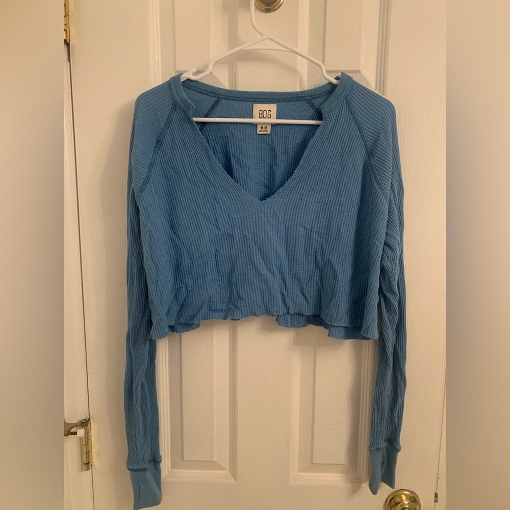 Urban Outfitters BDG blue waffled longsleeve size medium